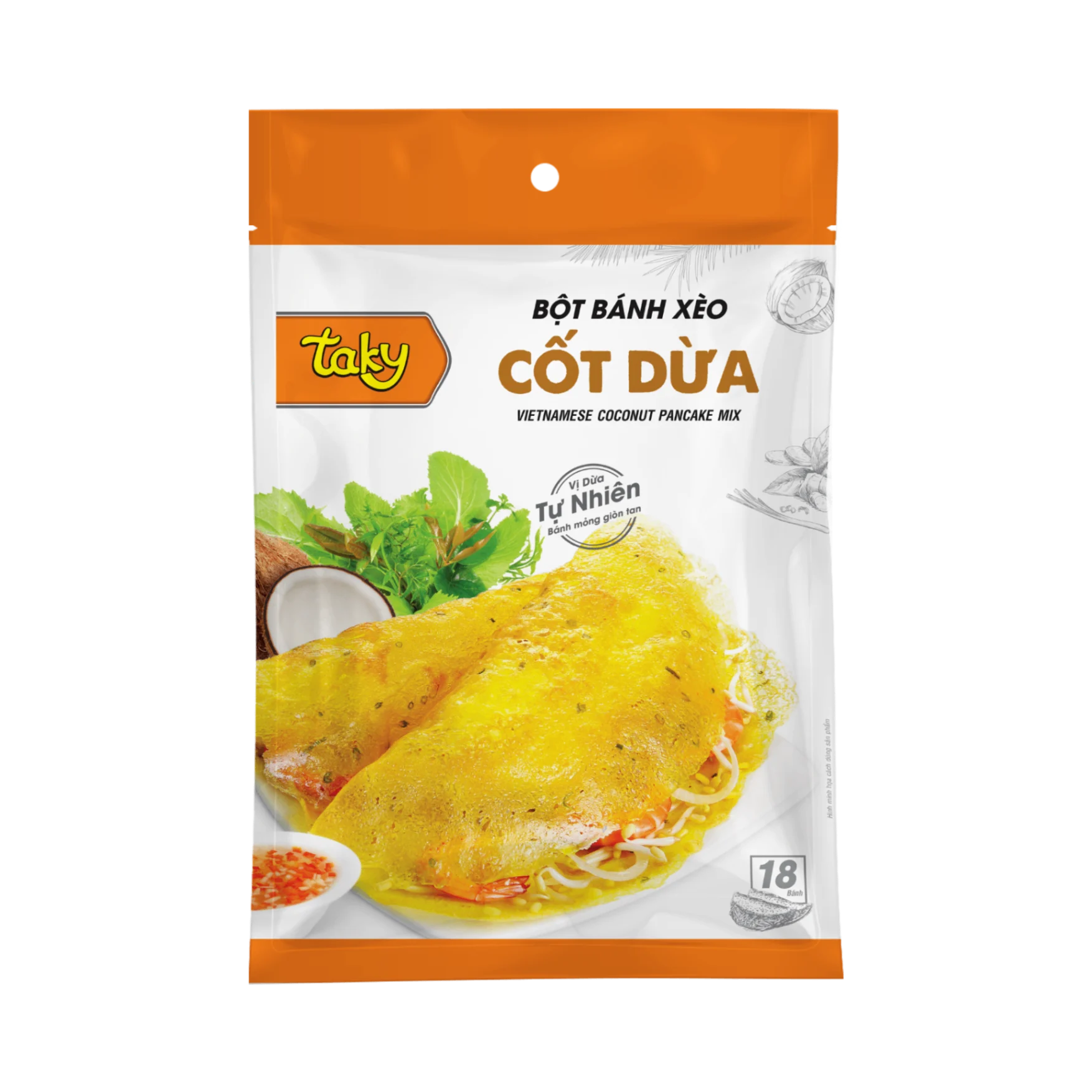 Gói bột bánh xèo cốt dừa TAKY khối lượng 500 g